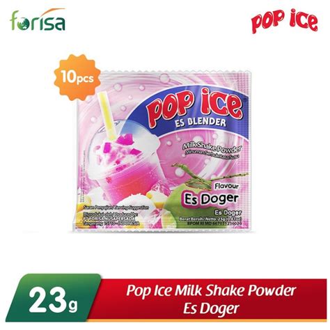 Jual Minuman Pop Ice Milk Shake Powder Es Doger 1 Renceng Isi 10