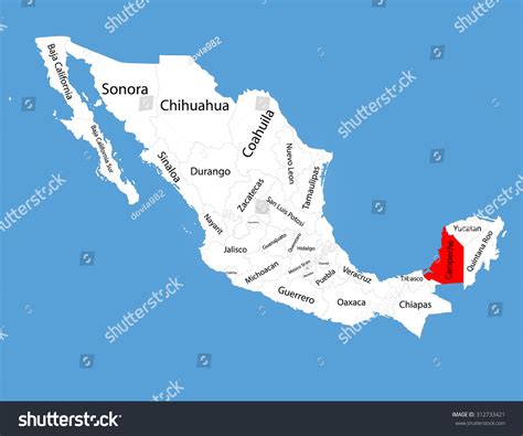 Campeche Mexico Vector Map Silhouette Isolated Stock Vector (Royalty Free) 312733421 | Shutterstock