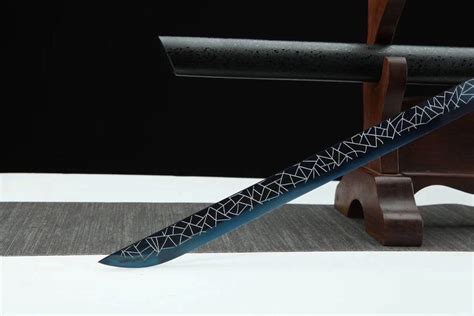 Handmade Black And White Chokuto Steel 1060 409 Length