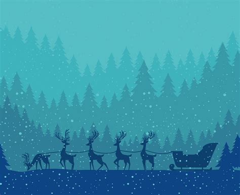 pretty santa sleigh 4429708 Vector Art at Vecteezy