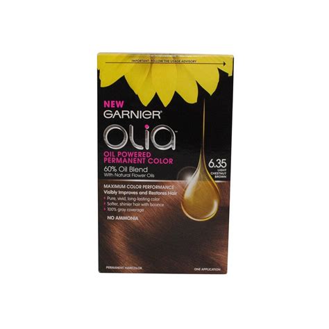 Garnier Olia Oil Powered Permanent Color 6 35 Light Chestnut Brown 1 Each Pack Of 2 Read