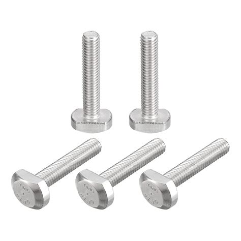 Uxcell T Slot Bolts 5pcs M5x25mm T Slot Drop In Stud Sliding Bolts 304