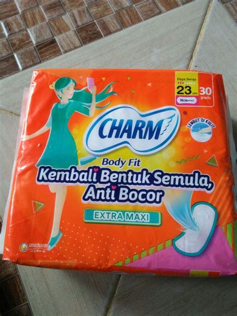 Charm Body Fit Extra Maxi Isi Pads Daya Serap Cm Anti Bocor