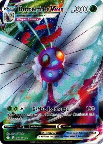 Carta Pokémon Butterfree vmax 2 189 Escuridão Incandescente MercadoLivre