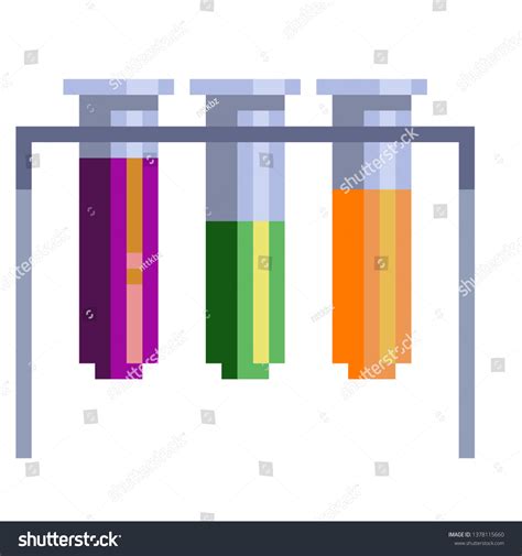 Pixel Art Test Tube Royalty Free Stock Vector 1378115660