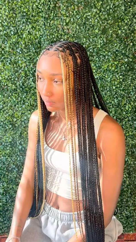 Reverse Blonde Peekaboo Knotless Braids Multicolor Knotless Braids