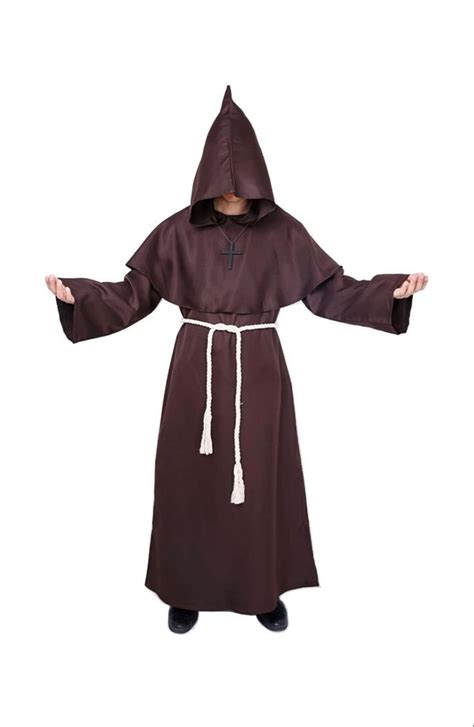 Myir Jun Monk Costume Medieval Friar Hooded Monk Renaissance Priest