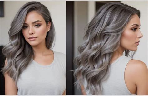 Gray Hair With Blonde Hair Blend In Gray Hair Highlights Silver