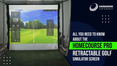 Homecourse Pro Retractable Golf Simulator Screen Swingsense