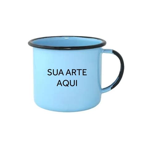 Caneca Esmaltada Gata Personalizada Ml Unidades