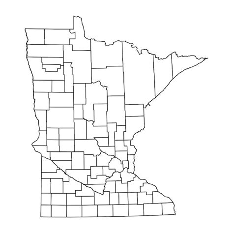 Mapa Del Estado De Minnesota Con Condados Ilustraci N Vectorial