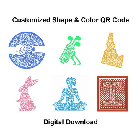 Custom Color Shape QR Code for Business (digital Download) - Etsy