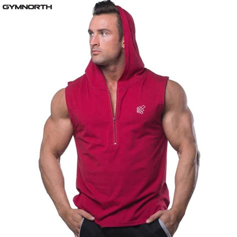 Gymnorth 2018 Fitness Men Bodybuilding Sleeveless Muscle Hoodies