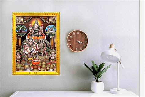 Goddess Kubera Lakshmi Photo Frame For Wall Table Pooja Room 7x9