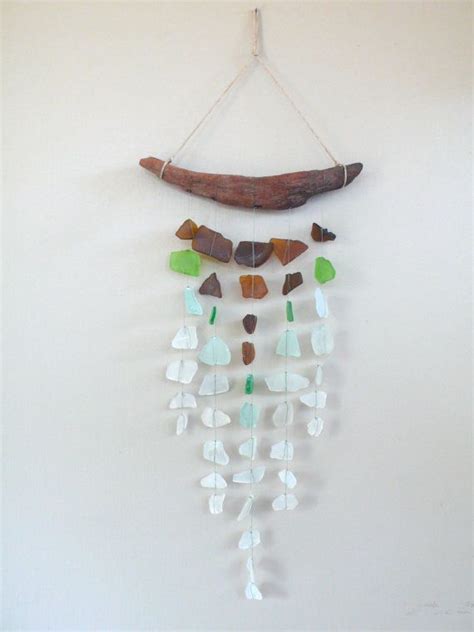 Sea Glass And Driftwood Mobile Driftwood Mobile Driftwood Projects