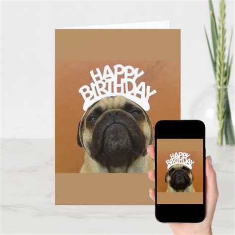 Pug Birthday Card | Zazzle