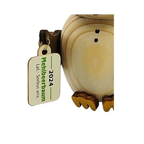 Holzfigur Mini Eule Mit Mehlbeere Jahresfigur 2024 Erzgebirgskunst Shop