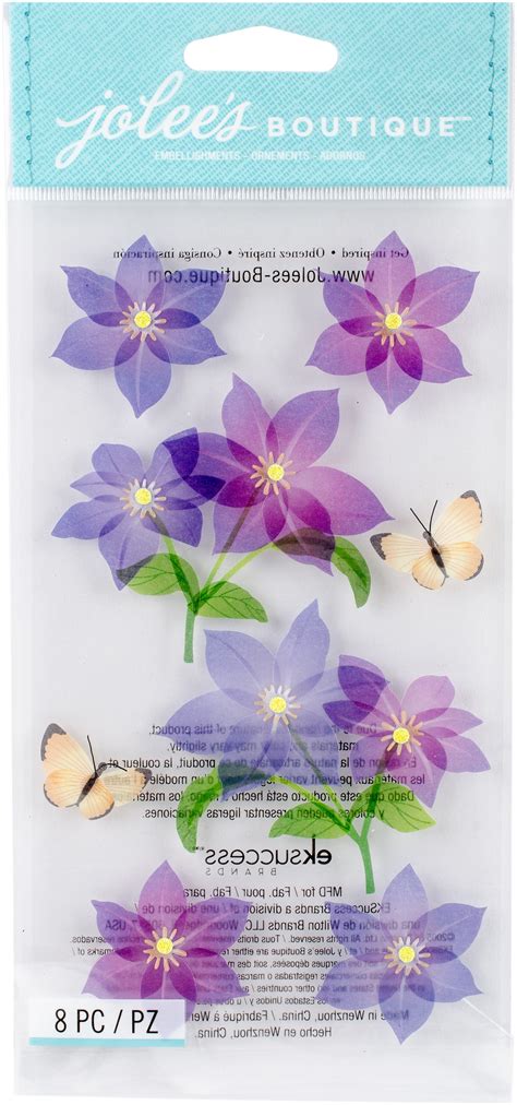 Jolees Vellum Stickers Purple Flowers Michaels