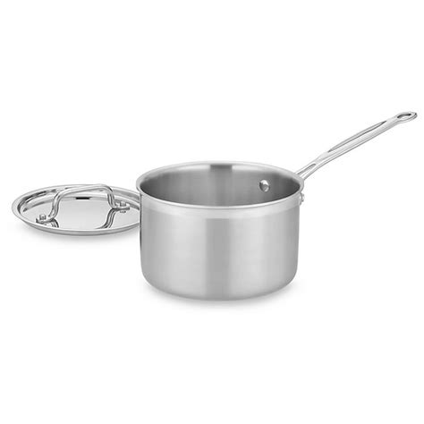 Cuisinart Multiclad Pro Triple Ply Stainless 4 Quart Saucepan With Lid