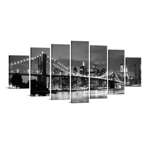 Amazon Sechars XLarge 7 Piece Wall Art Set Black And White