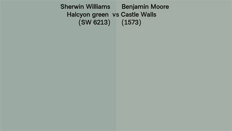 Sherwin Williams Halcyon Green Sw 6213 Vs Benjamin Moore Castle Walls