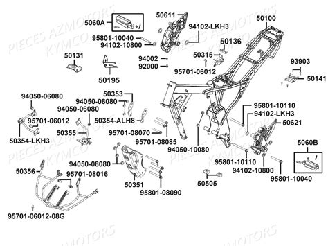 Chassis Pi Ces Kymco Neuves Pi Ces Moto Visar I Euro Kt Ba