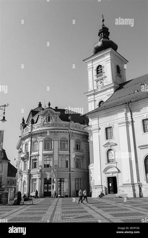 Sibiu City Hall Black And White Stock Photos And Images Alamy