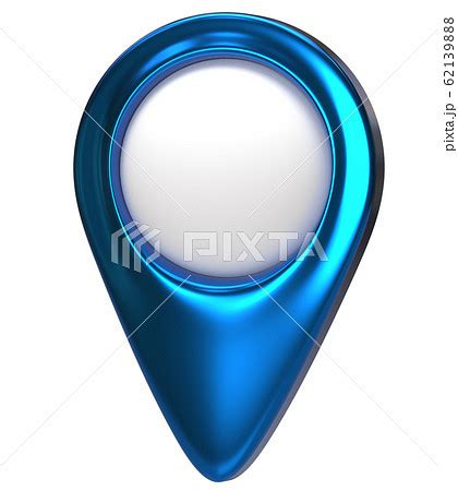 Blue map pointer 3d pin Location symbol のイラスト素材 62139888 PIXTA