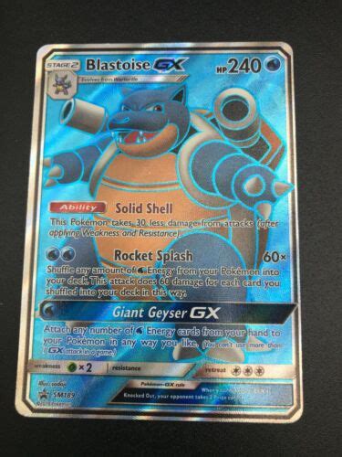 Blastoise Gx Full Art Ultra Rare Sm Unbroken Bonds Pokemon Nm Holo