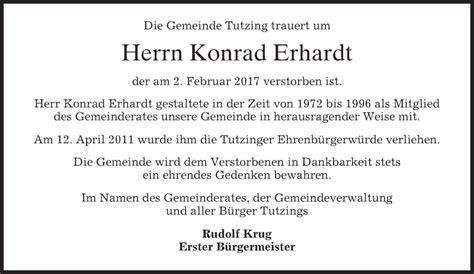 Traueranzeigen Von Konrad Erhardt Trauer Merkur De