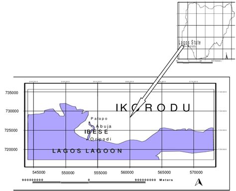 Map Showing The Ibese River Ikorodu Lagos State Download Scientific Diagram