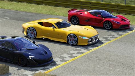 Mercedes Benz Amg Vision Gt Vs Ferrari Laferrari Vs Mclaren P1 At Monza