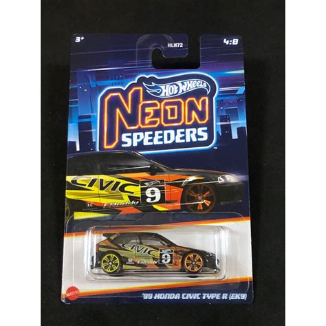 風火輪 hot wheels 霓虹系列 neon 本田 honda civic type r ek 限量 普卡 蝦皮購物