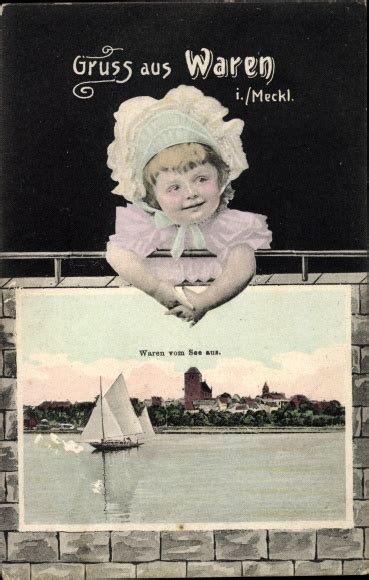 Passepartout Postcard Waren An Der M Ritz Segelboot Akpool Co Uk