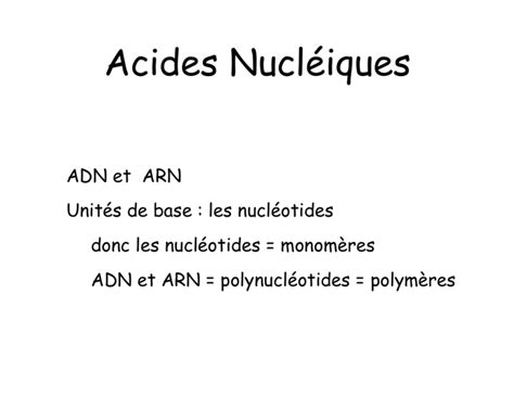 Acides Nucléiques