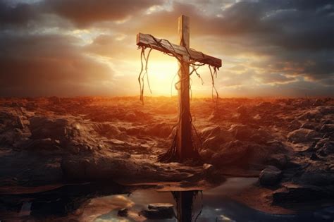 Premium AI Image Christmas Theme Jesus Christ S Crucifixion On A