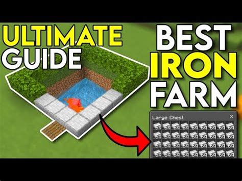 The EASIEST Iron Farm Minecraft Bedrock 1.21! | Minecraft farm, Minecraft tutorial, Minecraft ...