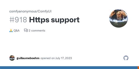 Https Support Comfyanonymous Comfyui Discussion Github