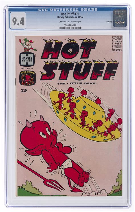 Hake S HOT STUFF 75 DECEMBER 1966 CGC 9 4 NM FILE COPY