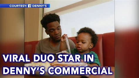 Father Son Duo In Adorable Viral Video Star In Denny S Commercial Youtube