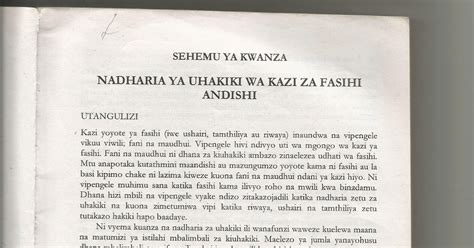 Furahia Kiswahili Kiswahili Kwa Wageni Tanzania Blog Nadharia Ya