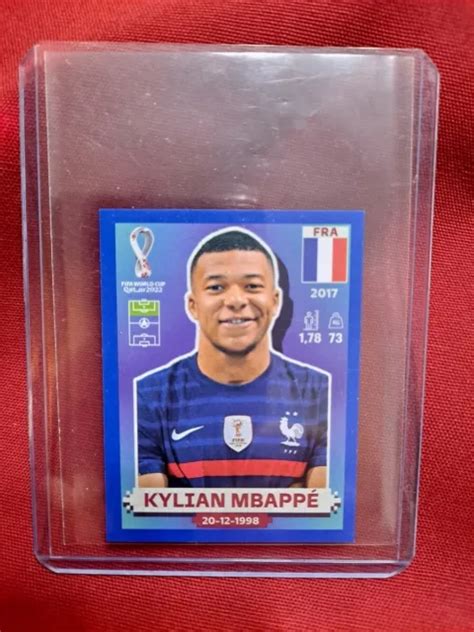 Panini Kylian Mbappe Qatar Fifa World Cup Fra Sticker Blue