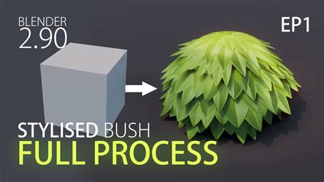 Ep Stylised Bush Pbr Game Ready D Model In Blender Substance