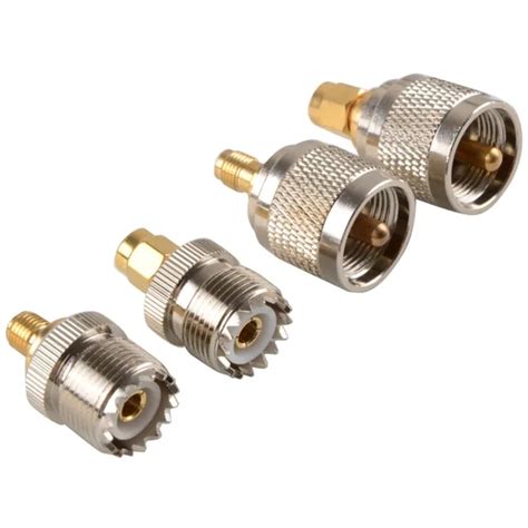 4pcsset Hot Adapter Pl259 So239 To Sma Male Female Rf Connector Test