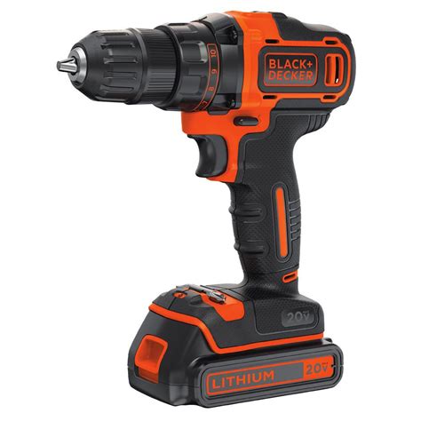 Black Decker 20 Volt Max Lithium Ion Cordless 3 8 In Drill Driver With Battery 1 5ah And