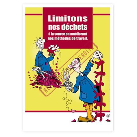 Affiche sécurité Limitons les déchets Graphito Prévention