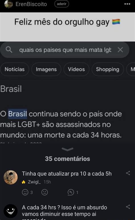 ErenBiscoito aderir Feliz mês do orgulho gay 3 QQ quais os paises que