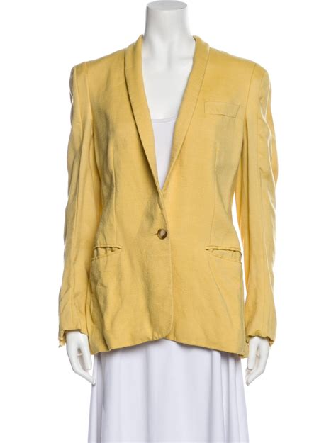 Stella Mccartney Blazer Yellow Jackets Clothing Stl204892 The Realreal