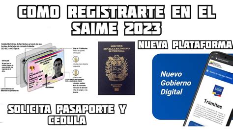 Registrarte En La Nueva Pagina Del Saime En L Nea Crea Tu Usuario