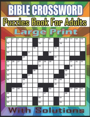 BIBLE CROSSWORD Puzzles Book For Large Print Christian Religious